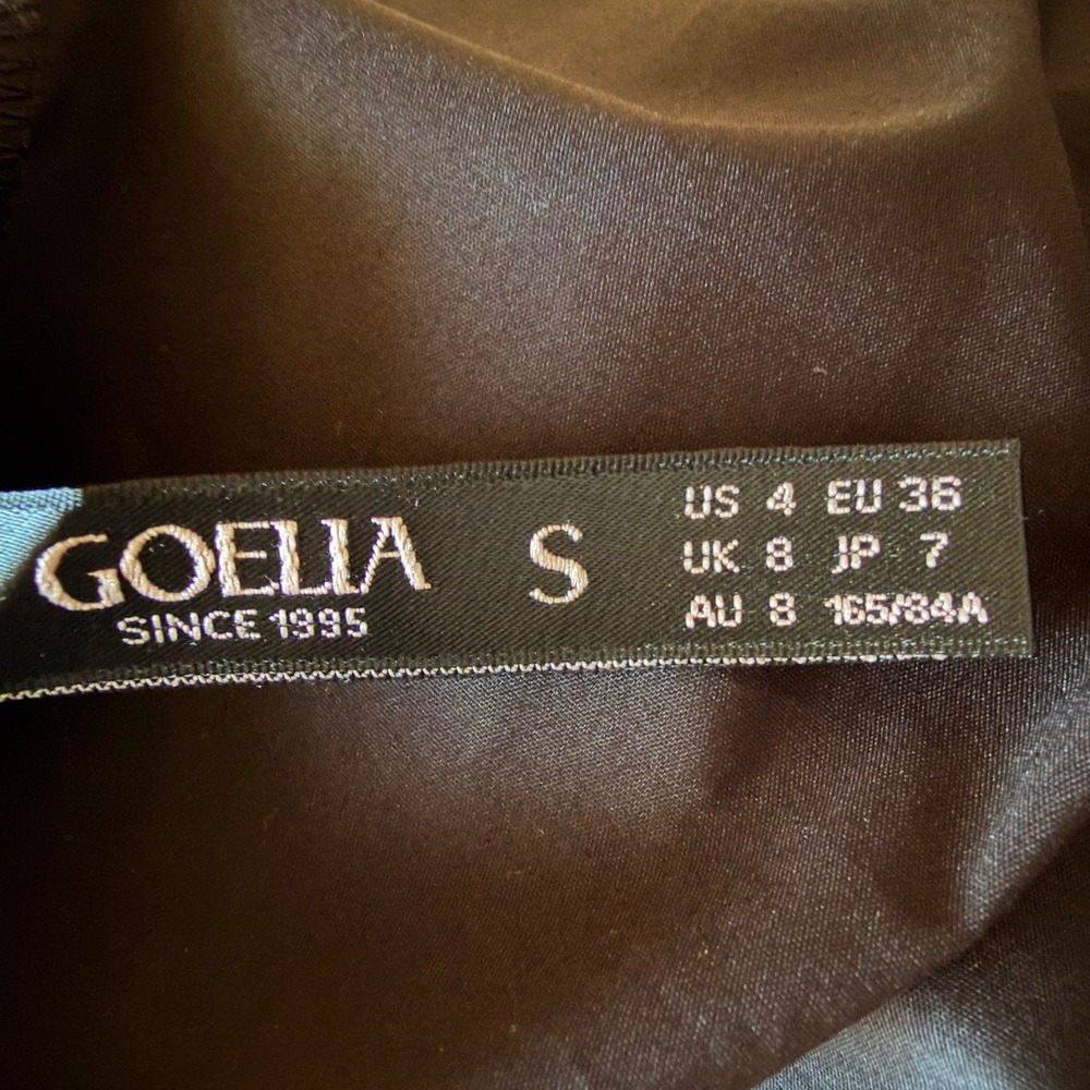 NWT Goelia Women's Black Knit Mixed Media Midi Dress Gold Buttons Sleeveless  S - Picture 10 of 11